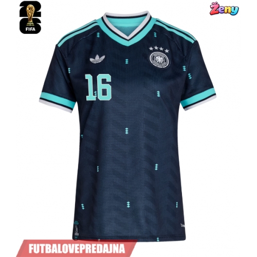 Lacne Ženy Futbalové dres Nemecko Angelo Stiller #16 MS 2026 Krátky Rukáv - Preč